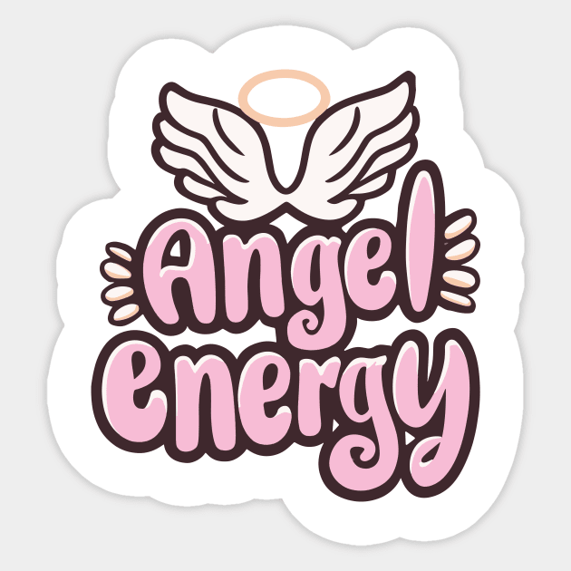 Angel Energy Girly Quote Y2K Aesthetic Kawaii Cute Japanese Sticker by Super Kawaii Club